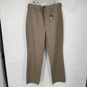 Women's Express NWT Vegan Leather Taupe Pants 16